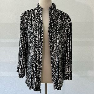 Chicos Animal Print Jacket Blazer